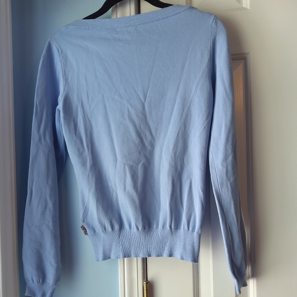 BURBERRY💥New💥Sky Blue Long-sleeve Sweater - Picture 3 of 4